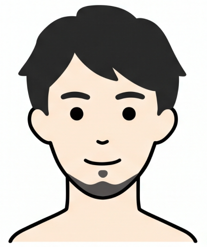 あごヒゲ＋下唇ヒゲ