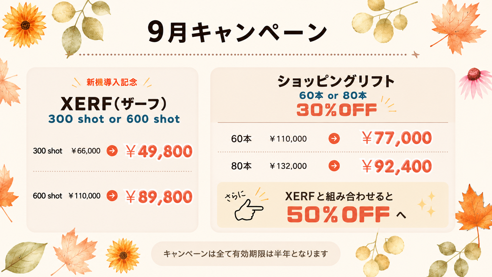 今月のキャンペーン