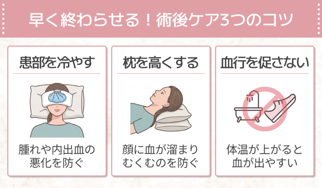 ダウンタイムを早く終わらせるための術後ケア