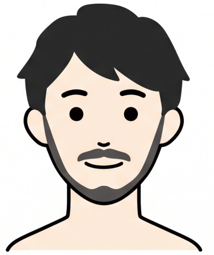 口ヒゲ＋あごヒゲ＋もみあげ