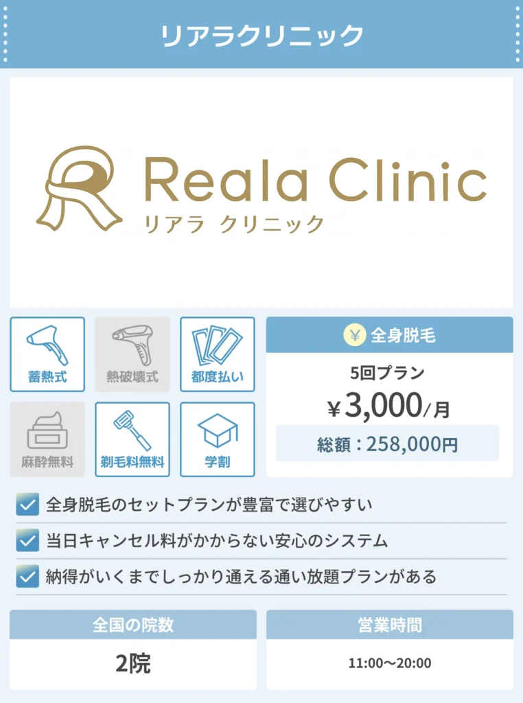 リアラクリニック_メンズ脱毛